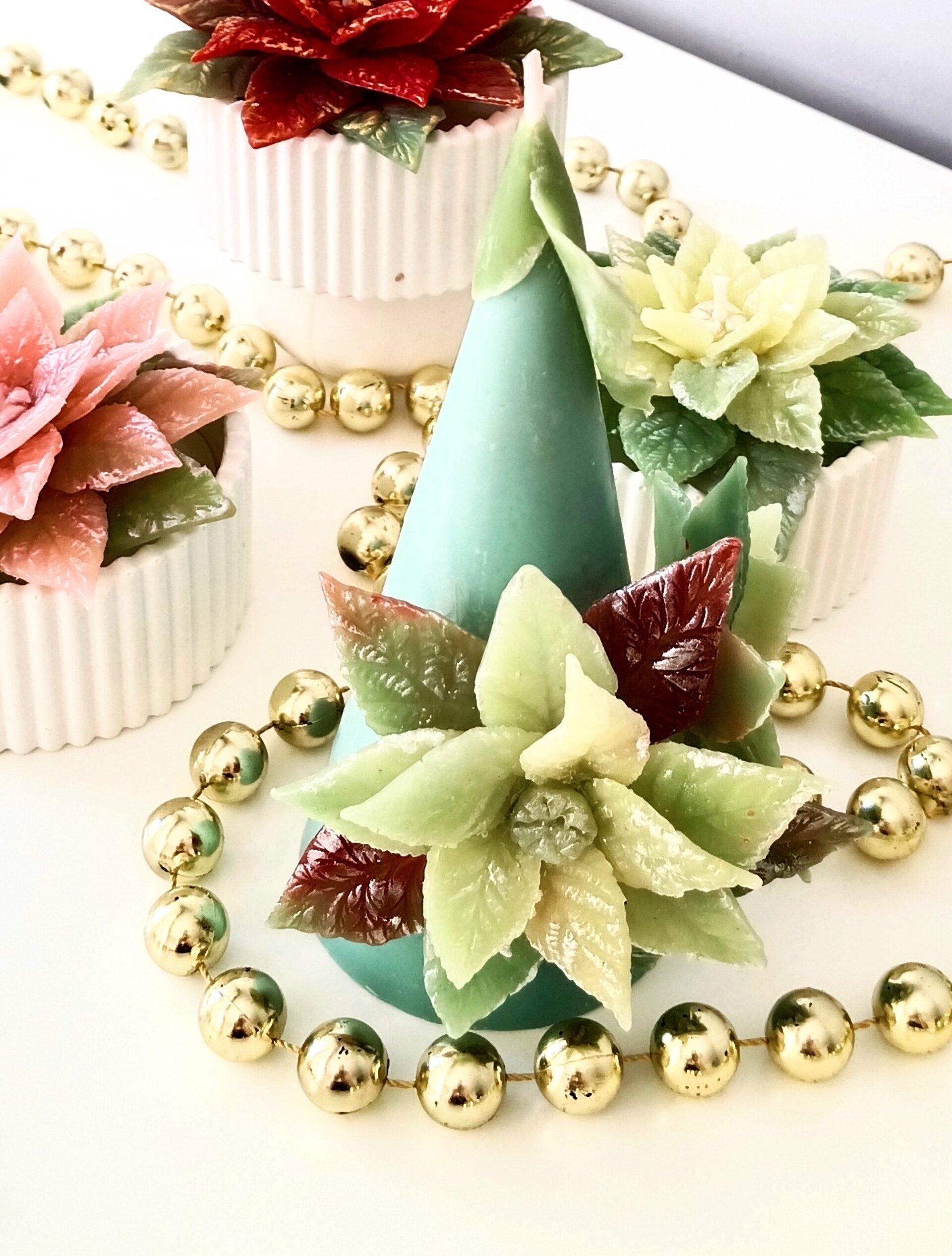 Velas Poinssetia árbol - 2