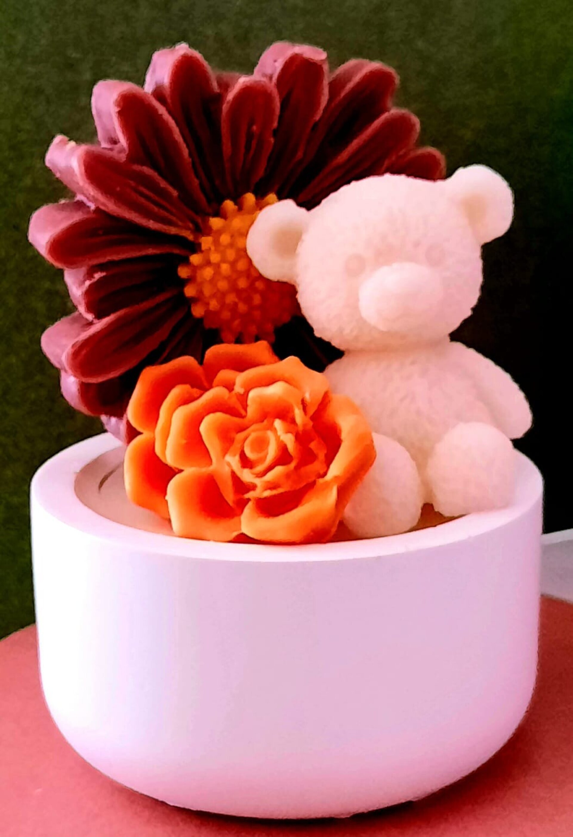 Velas Oso y flores - 3