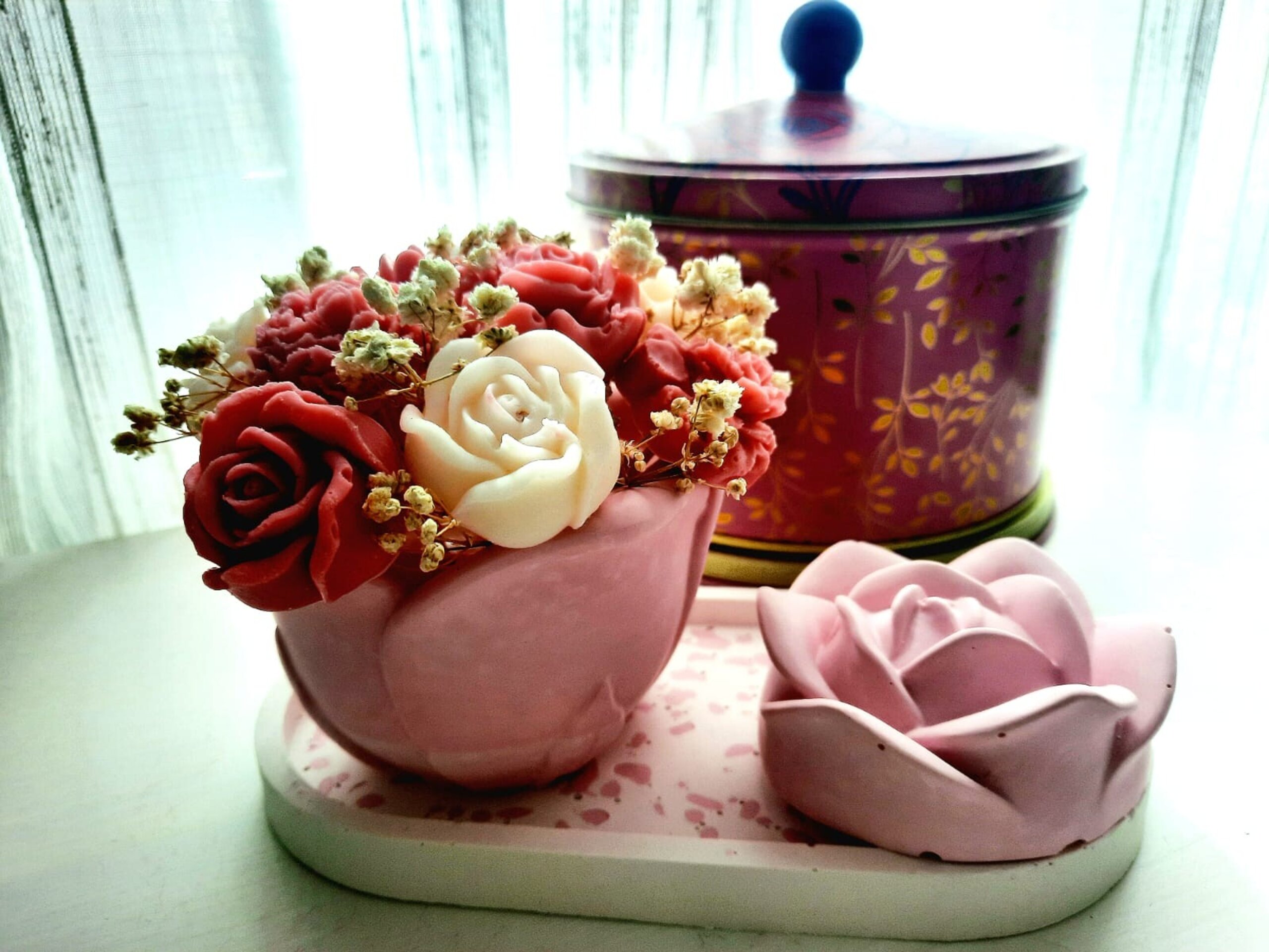 Vela recipiente "Rosa" y melts aromáticos - 2