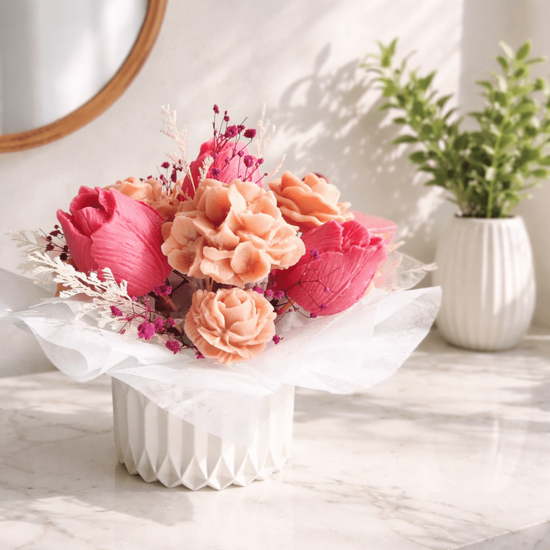 Bouquet de tulipanes y hortensias - 2