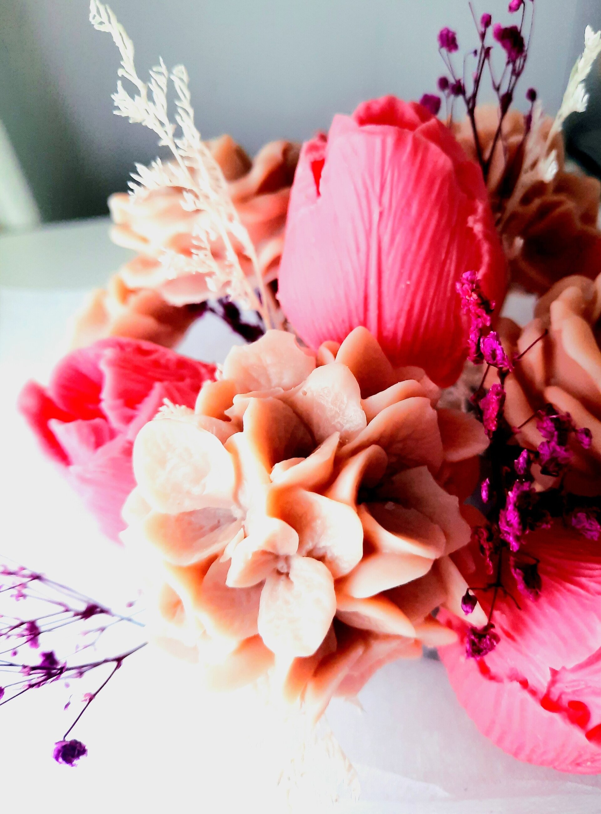 Bouquet de tulipanes y hortensias - 3