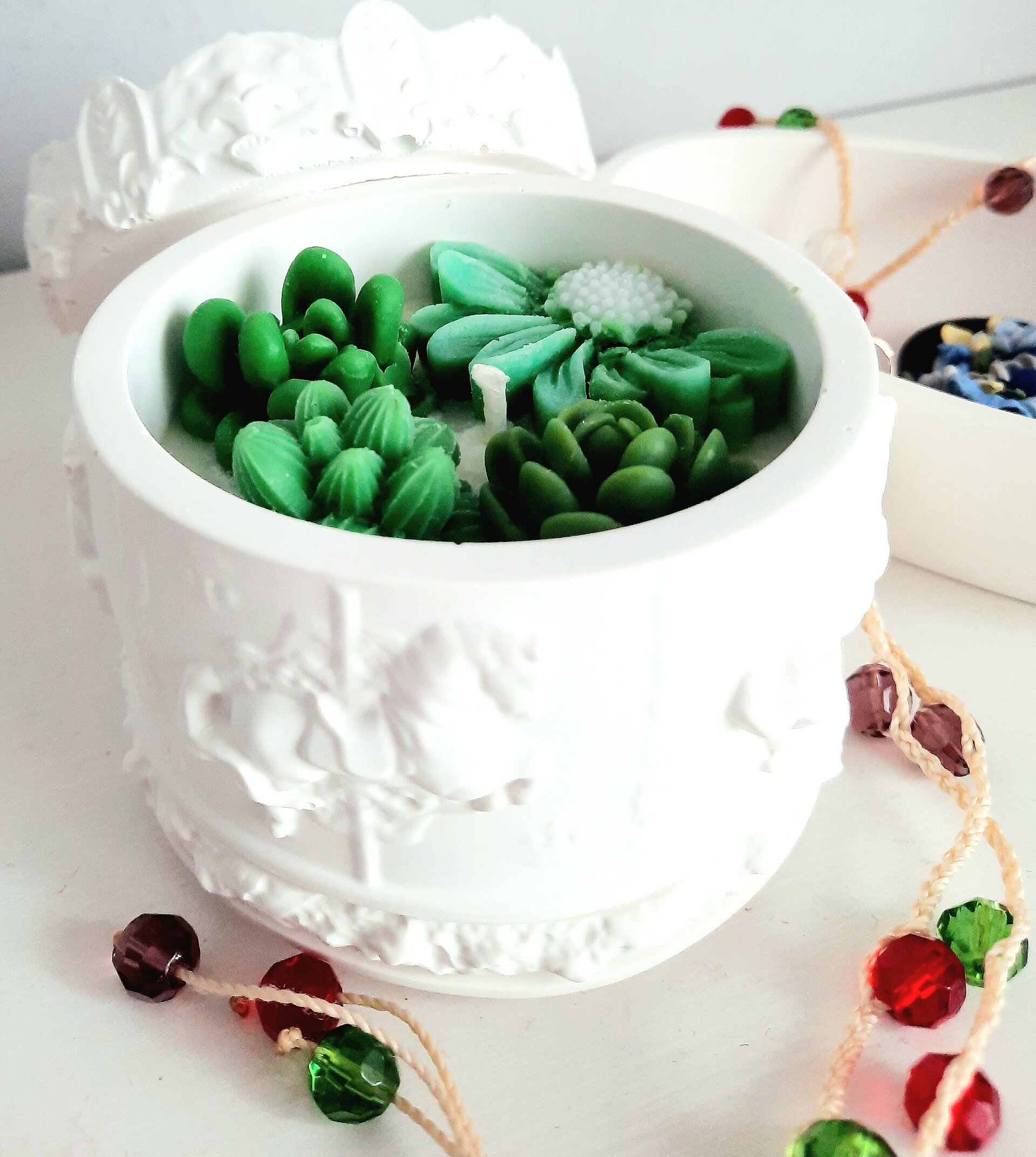 Vela en caja con estampado tiovivo - 4